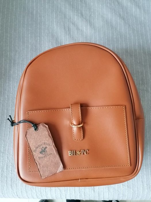Rucsac/ghiozdan maro, nou, Beverly Hills Polo club