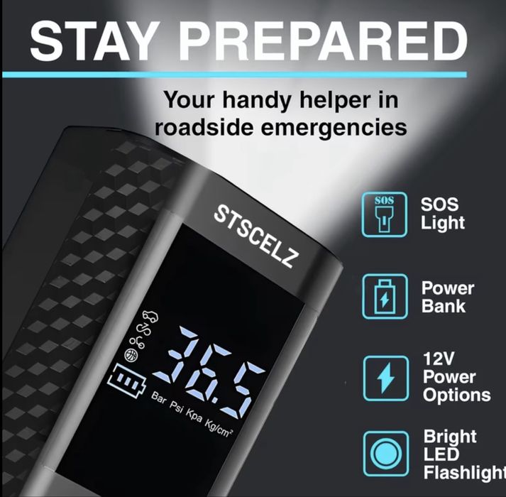 Нов Преносим електрически компресор за гуми 150 PSI