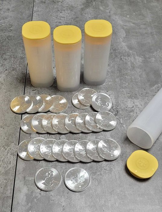 Monede moneda ARGINT, 1 oz, tuburi sigilate Viena&Canada, Pret 5% subT