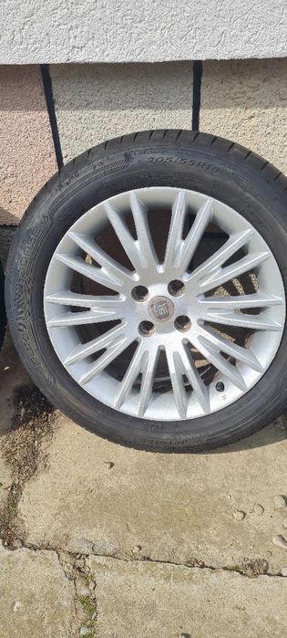 Vând set 4 jante originale Fiat Bravo 2 R16 cu anvelope de vara