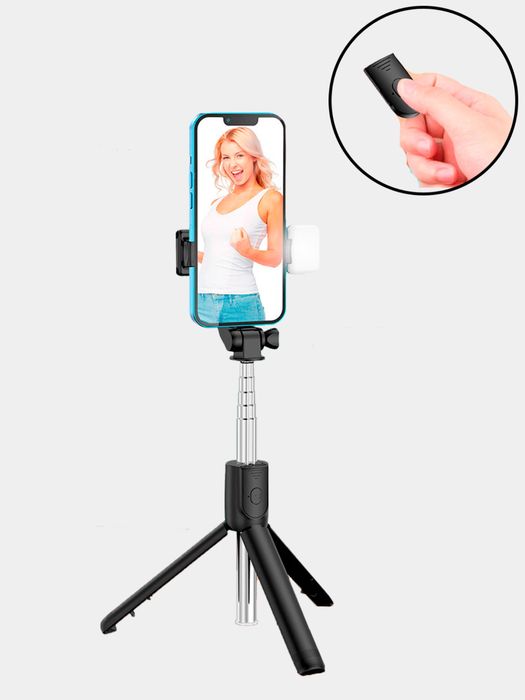 ‼️ Селфи-палка-трипод с Bluetooth-пультом — как новая