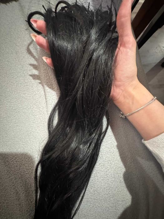 Естествена коса за слагане с капси