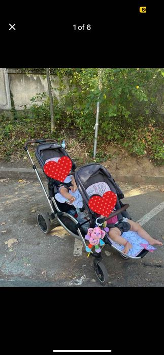 Количка за близнаци ABC design diamond edition + кошници за кола