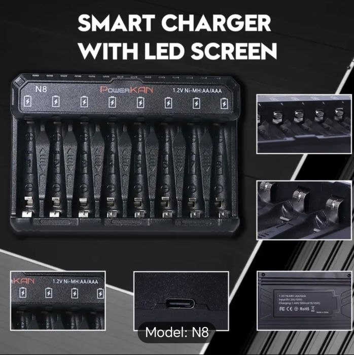 Încărcător baterii AAA și AA