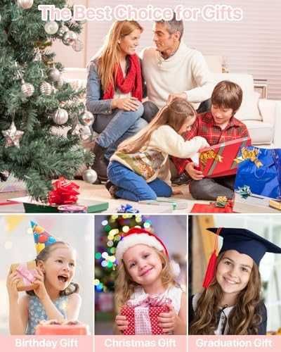 Нова Розова фото камера 1080P 44MP за деца и начинаещи с карта 32GB