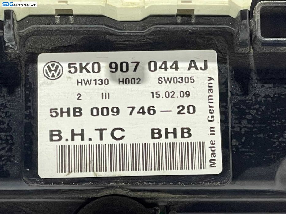 Panou Modul Unitate Comanda AC Aer Conditionat Clima Climatronic Dublu Dual Zone Volkswagen Passat B7 2010 - 2015 Cod 5K0907044AJ [L2864]