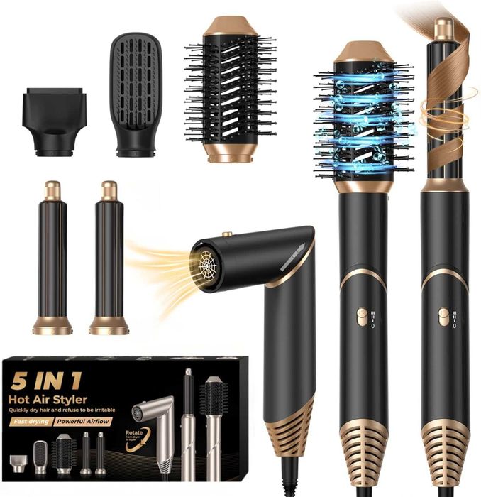 Йонизиращ сешоар с Четка за горещ въздух маша 5 в 1