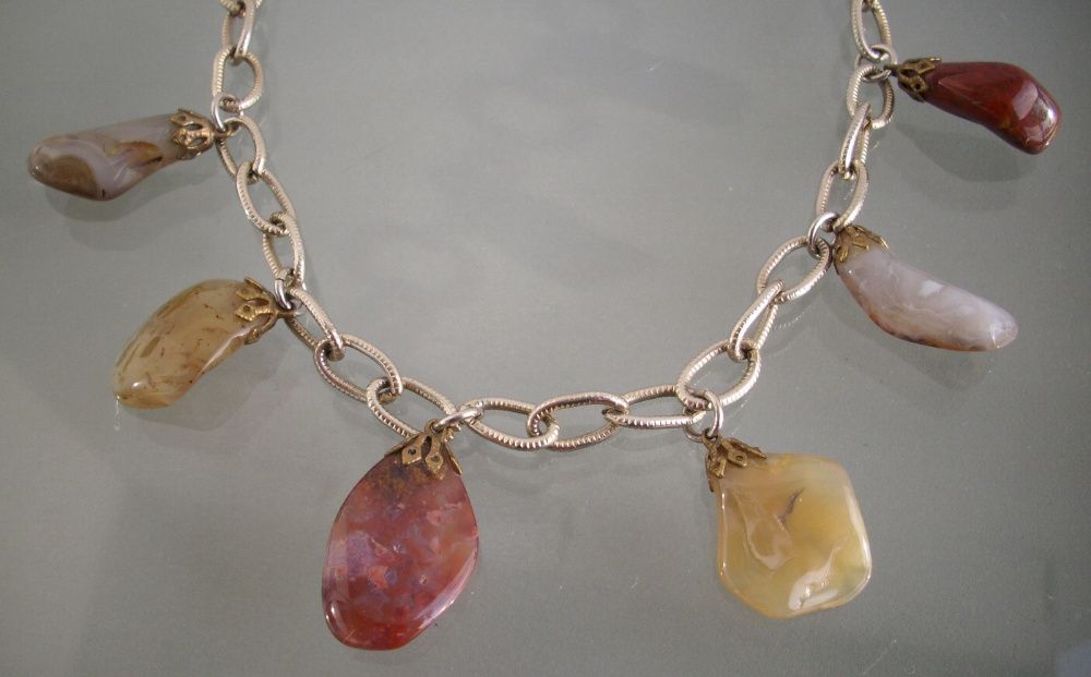 Комплект колие и пръстен африкански ахат