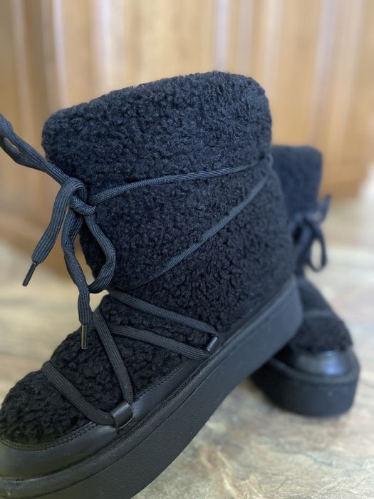 Дамски Боти кожени с вълна