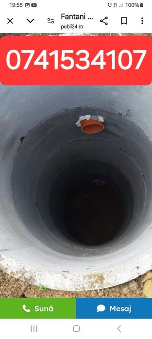 Fantanar puțuri fântâni curățim adâncim dezinfectam