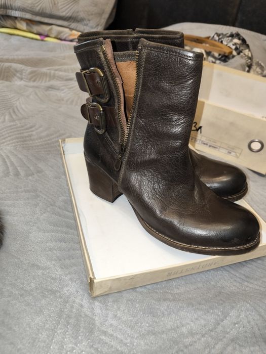 Ботильоны кожаные