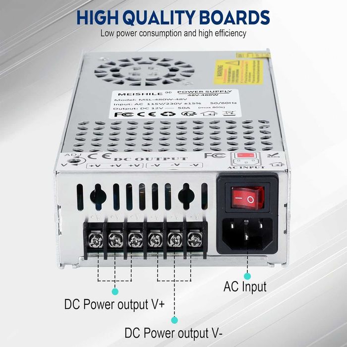MEISHILE 48V 10A 480W захранване 230V