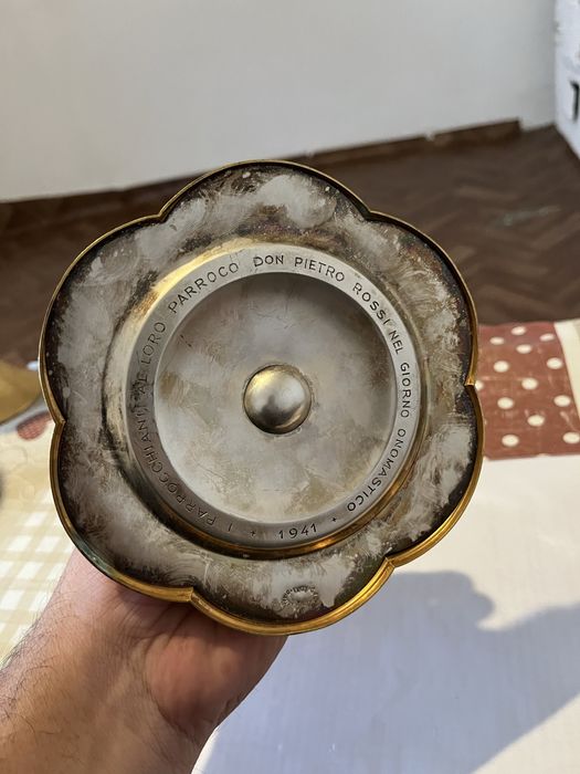 Vand potir din argint suflat cu aur