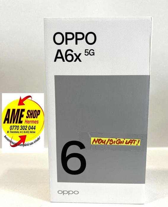 Oppo A6x 5G, 128GB/4GB RAM, Black Purple, NOU/Sigilat!