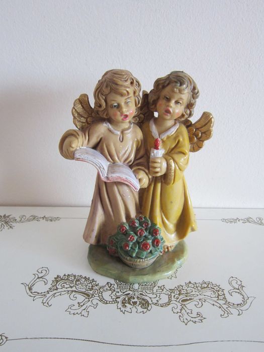 cadou deosebit rar Craciun Fontanini  Italia 1970 Angeli