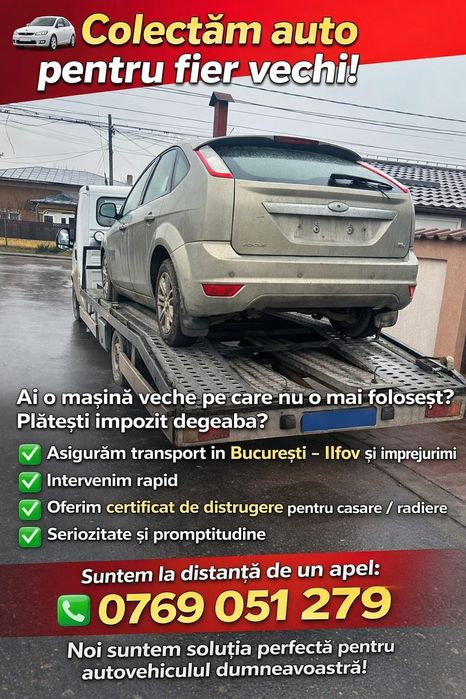 Preluare auto pentru fier vechi