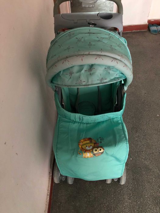 Carucior 2 in 1 Lorelli Classic Foxy, verde + scaun auto nou!