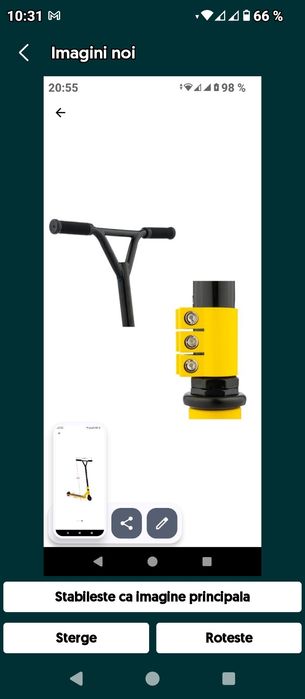 Trotineta Stunt - 100 kg, Freestyle, Galbena