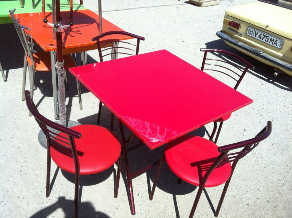 Stol stul uy kafe hovli terassa marojny stol stullar metall ot sehdan
