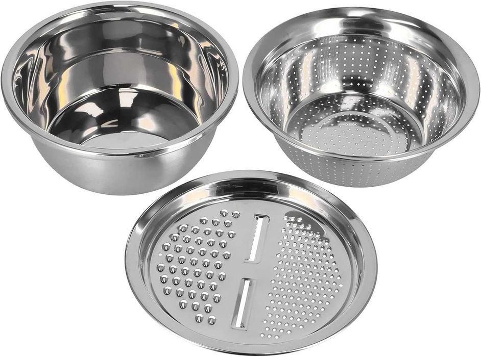 Неръждаема купа с ренде и гевгир 3в1