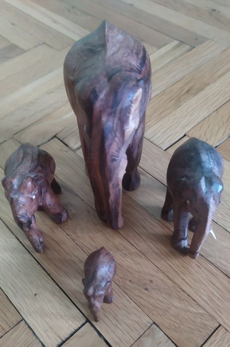 Дървени слончета - 4 броя