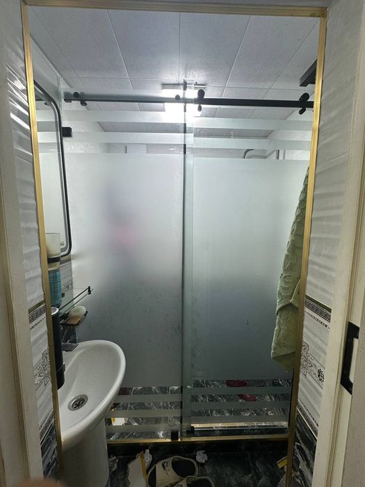 Душ кабина каленное стекло 10 мм душевые перегородки