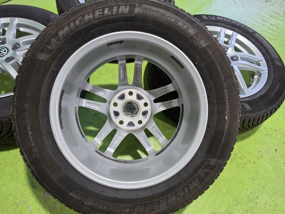 16 5x112 Vw Touran Caddy Passat B8 Skoda лети джанти 5х112 215/60/16 Michelin  зимни гуми зимен комплект