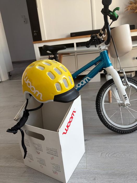 Pachet Complet Bicicletă Woom 2 Albastru (14") + Cască Woom S (cu cutie) + Accesorii