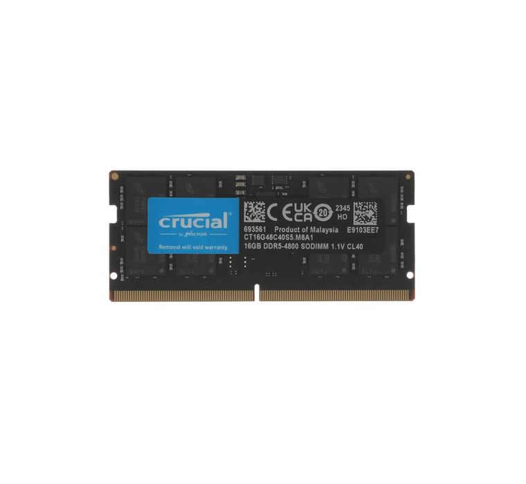 | Оперативная память SO-DDR5 16GB 4800МГц PC5-38400 Crucial