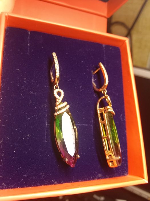 Серьги из золоченого серебра 925 рообы