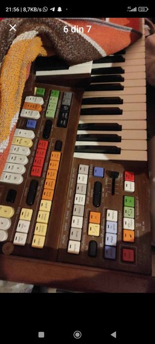 Orga din lemn cu scaun,Pian Pianina Technics PCM Sound E22L tehnis