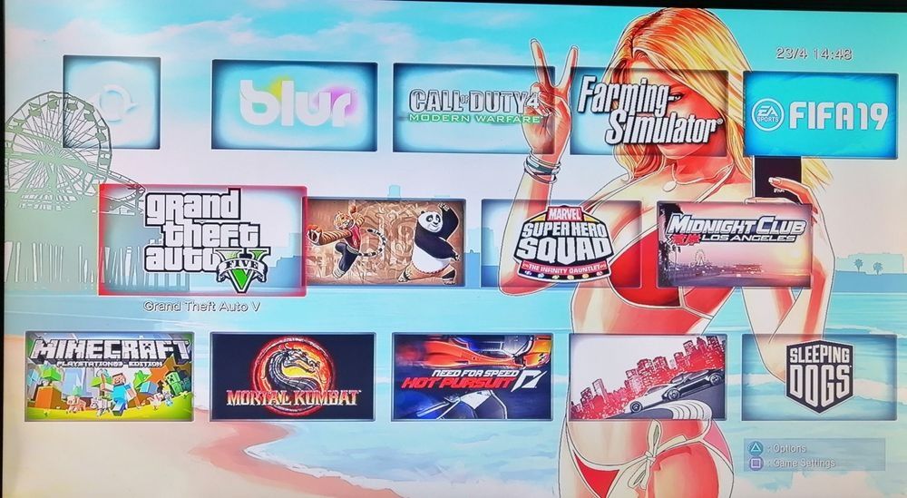 PS 3 SuperSlim Full Fifa19 Gta5 Minecraft M Kombat Spiderman joc top