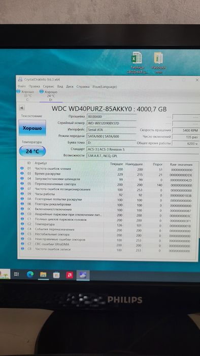 Жёсткий диск WD на 4TB