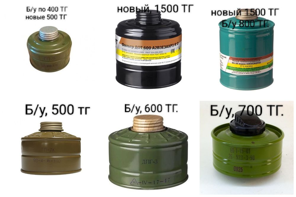 Противогазы, фильры.