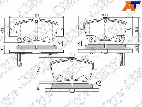 Колодки тормозные Toyota Auris