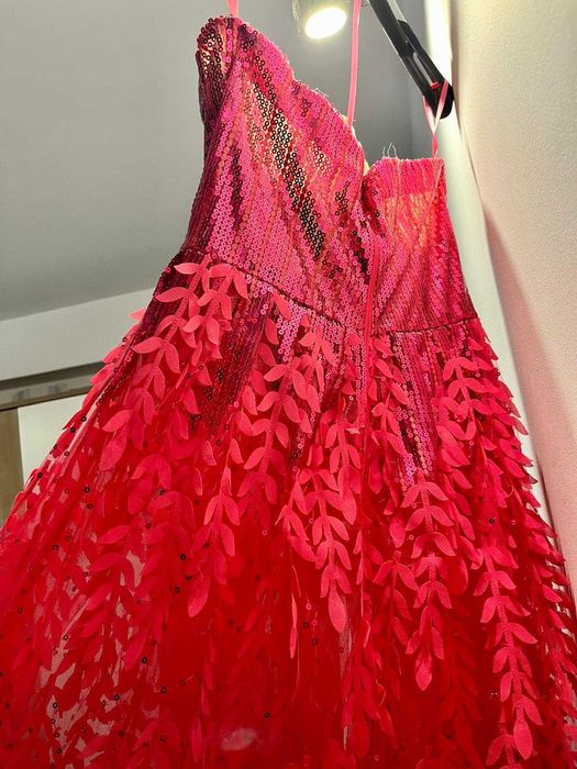 Rochie de bal/ de seara cu aplicații florale Elisabetta Franchi noua