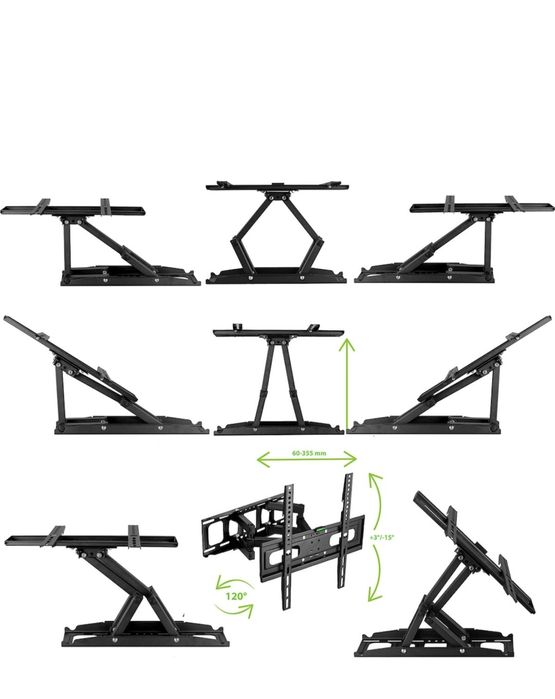 Suport TV de Perete, Pivotant, Universal, Diagonala 32”- 70”