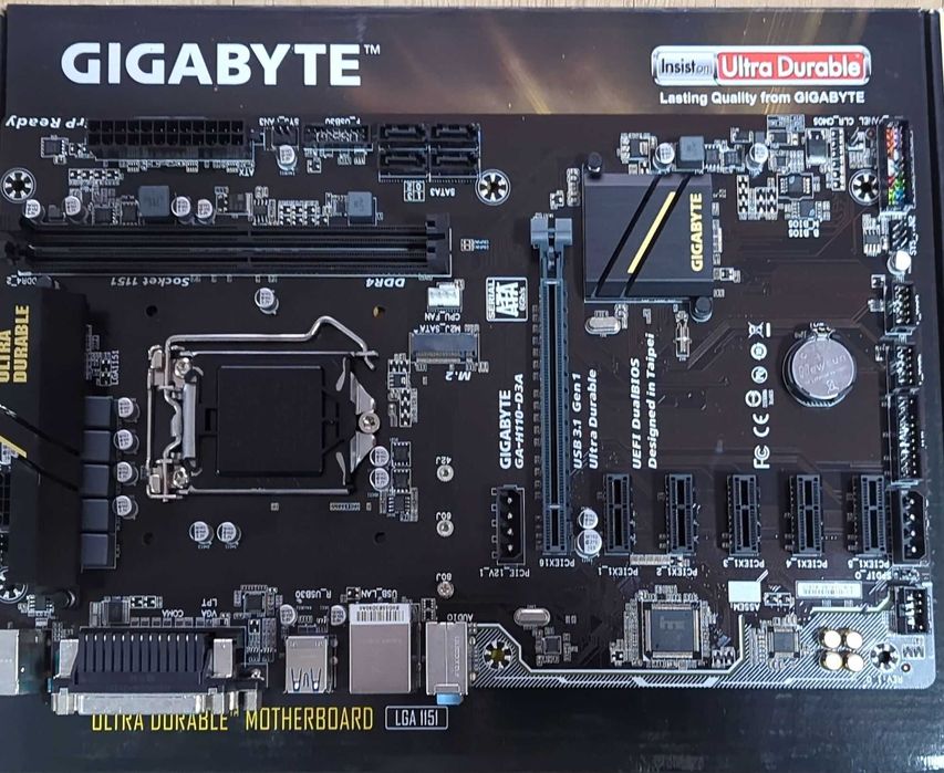 Placa de baza Gigabyte H110-D3A, LLA 1151, DDR4 _ DEFECTA