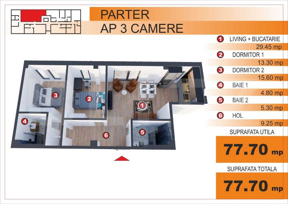Comision 0%! Apartament 3 camere, EXCLUSIV in Blitz, zona Imparatul Tr — fotografia 1
