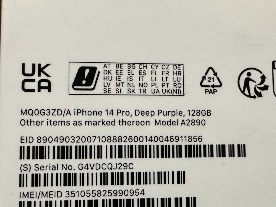 Apple iPhone 14 Pro 128GB, 100% Battery