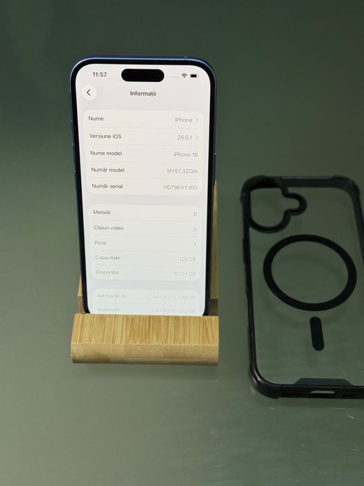 iPhone 16 Ultramarine 128 GB 91% ca nou !