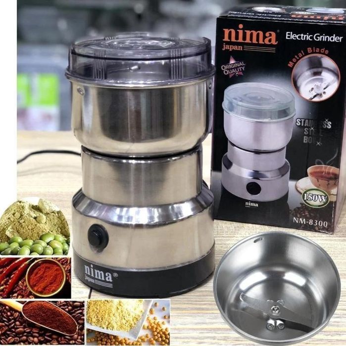 Rasnita electrica  cafea din Inox, cuțit inox in " cruce", 150w,