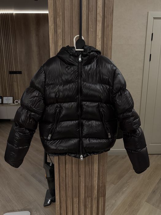 куртка puff zara темно коричневая