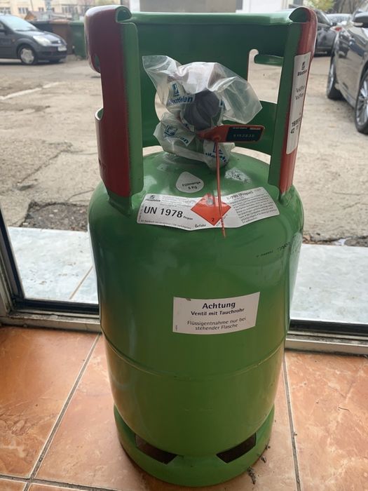 Butelie sigilata propanfreon refrigerant doar cu agfr sau formular completat r290 5 kg recipient freon inclus nou frigmacool magazin climatizare
