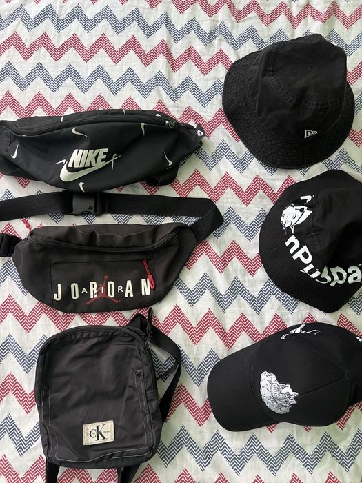Шапки ПРИЗРАК, чантички NIKE, JORDAN и CK