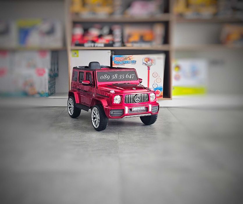 ХИТ!НОВО!Акумулаторен джип Mercedes G63 AMG с 12V,EVA гуми,металик,USB