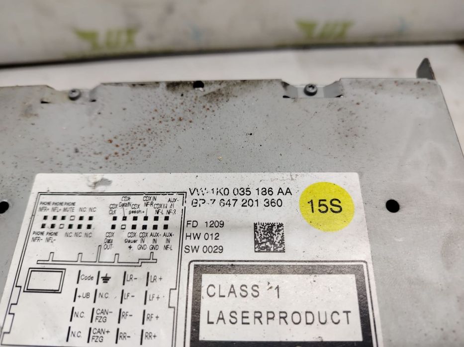 Radio CD 1k0035186aa Volkswagen VW Touran 1 [2th facelift] [2010 - 20