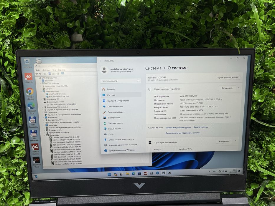 Hp victus i5 16/512 gb dasturlash va kuchli oʻyinlar uchun