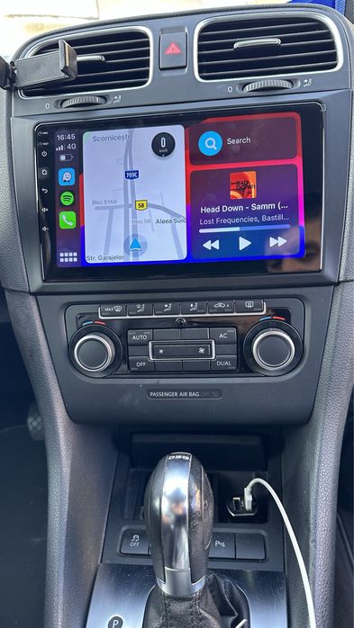 Navigatie android VW Golf 6 CarPlay AndroidAuto RNS DSP SIM USB