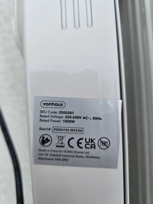 Calorifer pe ulei, vonhaus original UK, noi
